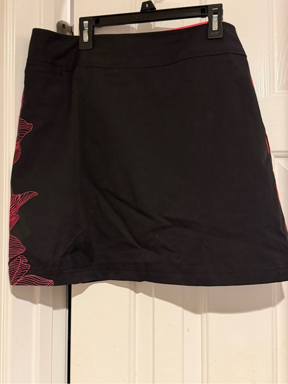 adidas Black Skort with Pink Floral Accents